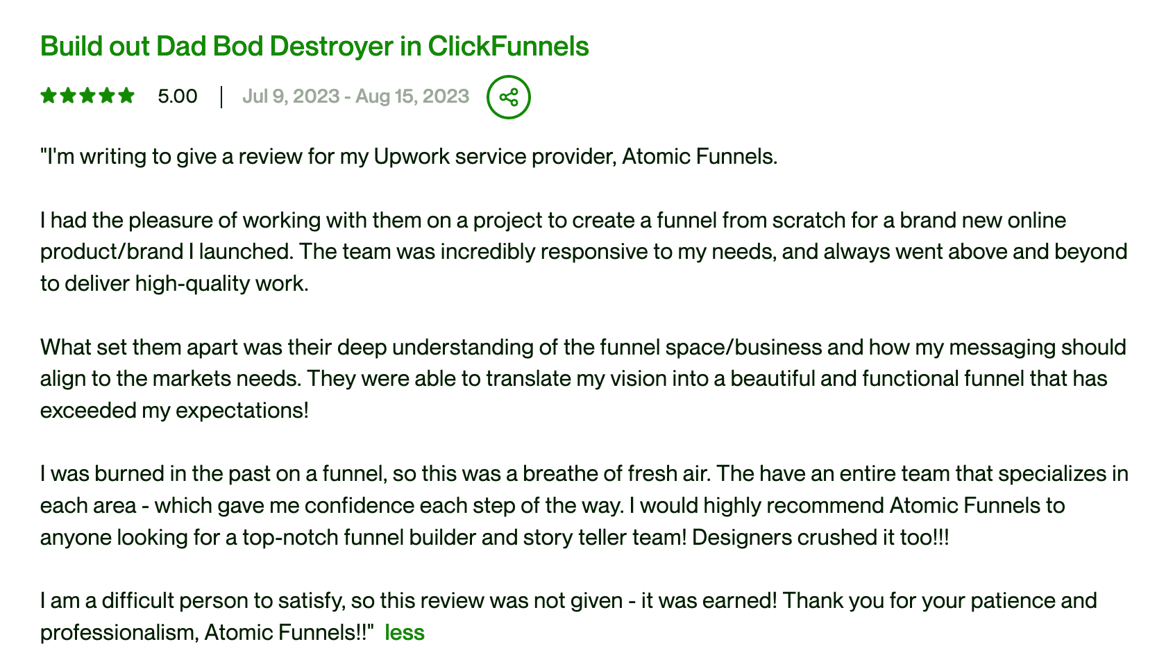 Client Testimonial
