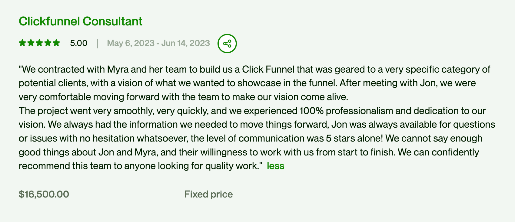 Client Testimonial