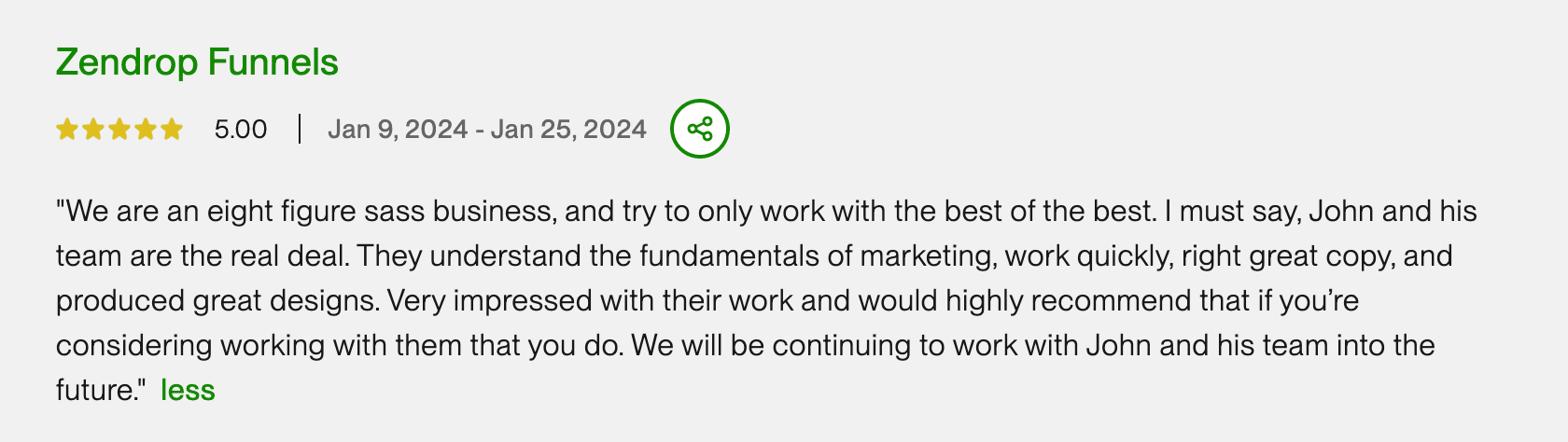 Client Testimonial
