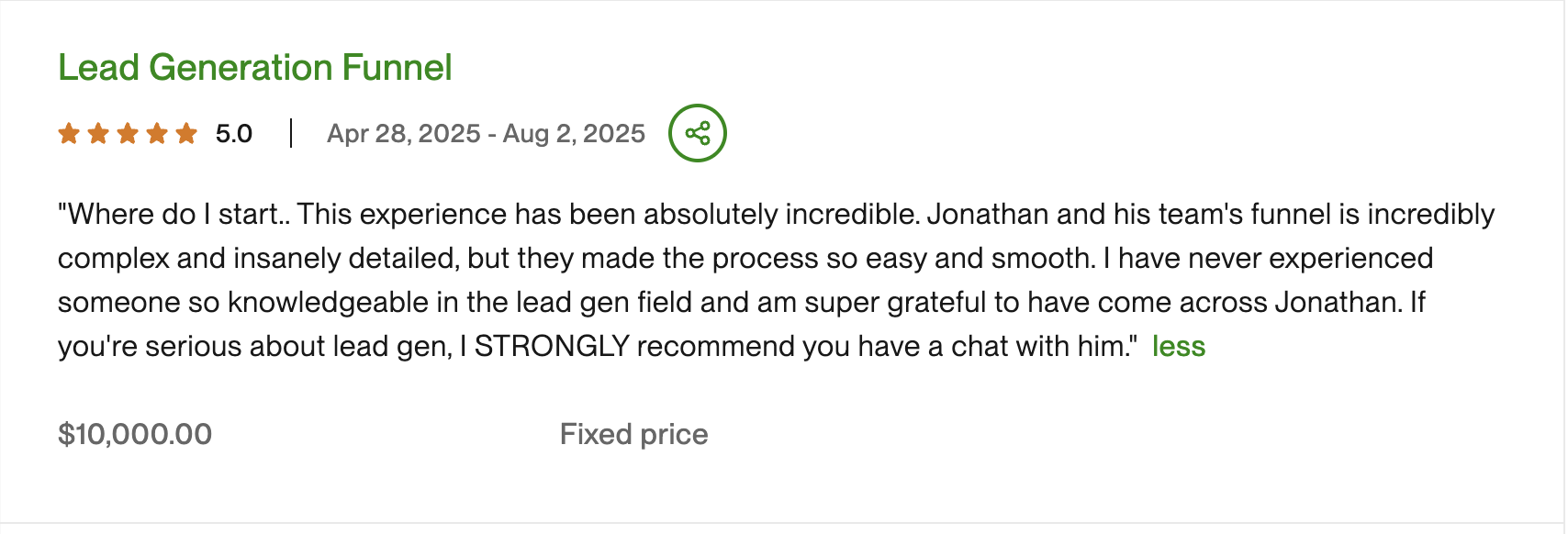 Client Testimonial