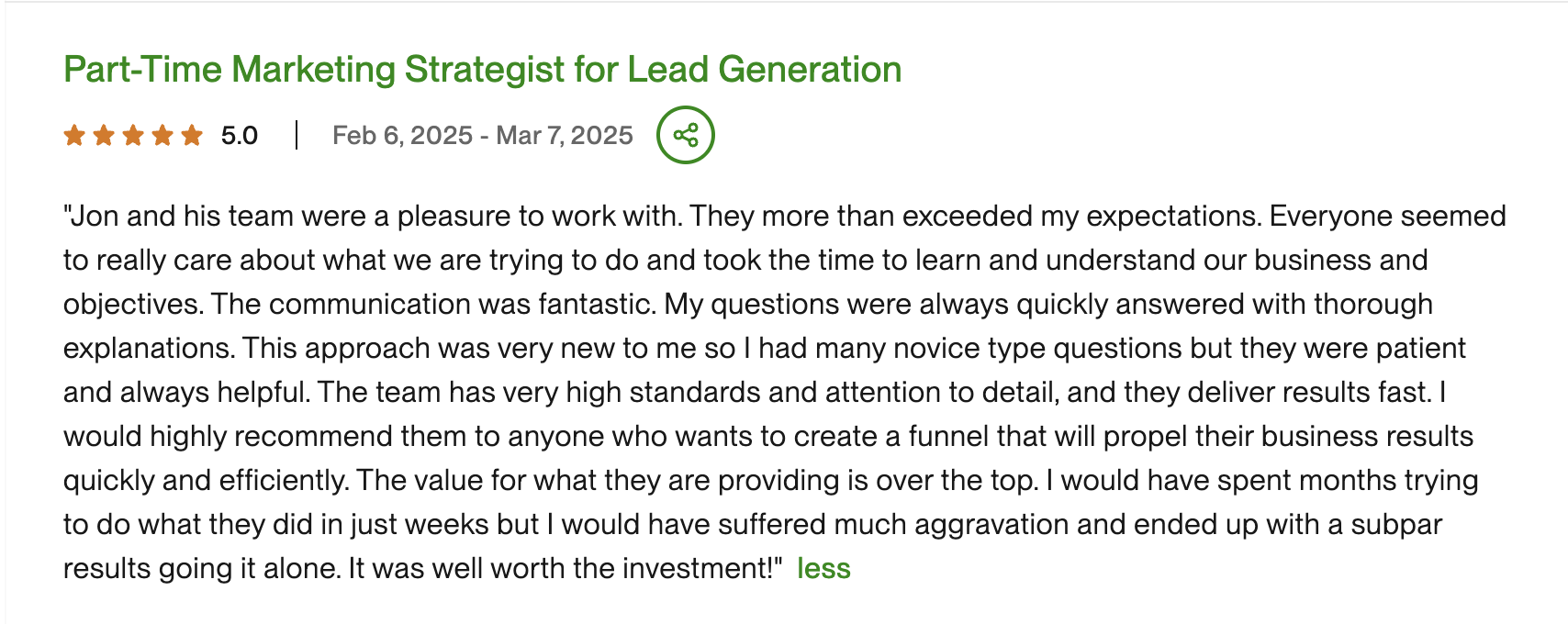 Client Testimonial