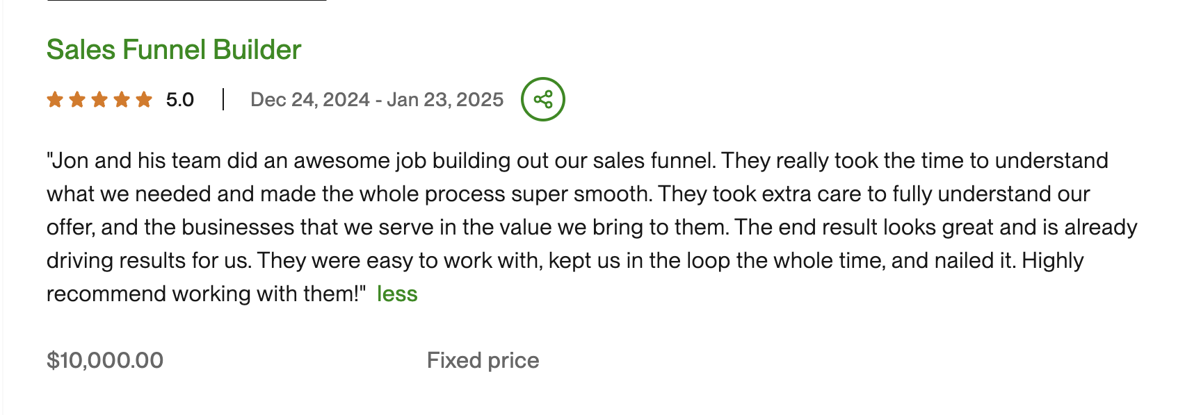 Client Testimonial