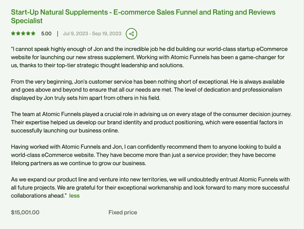 Client Testimonial
