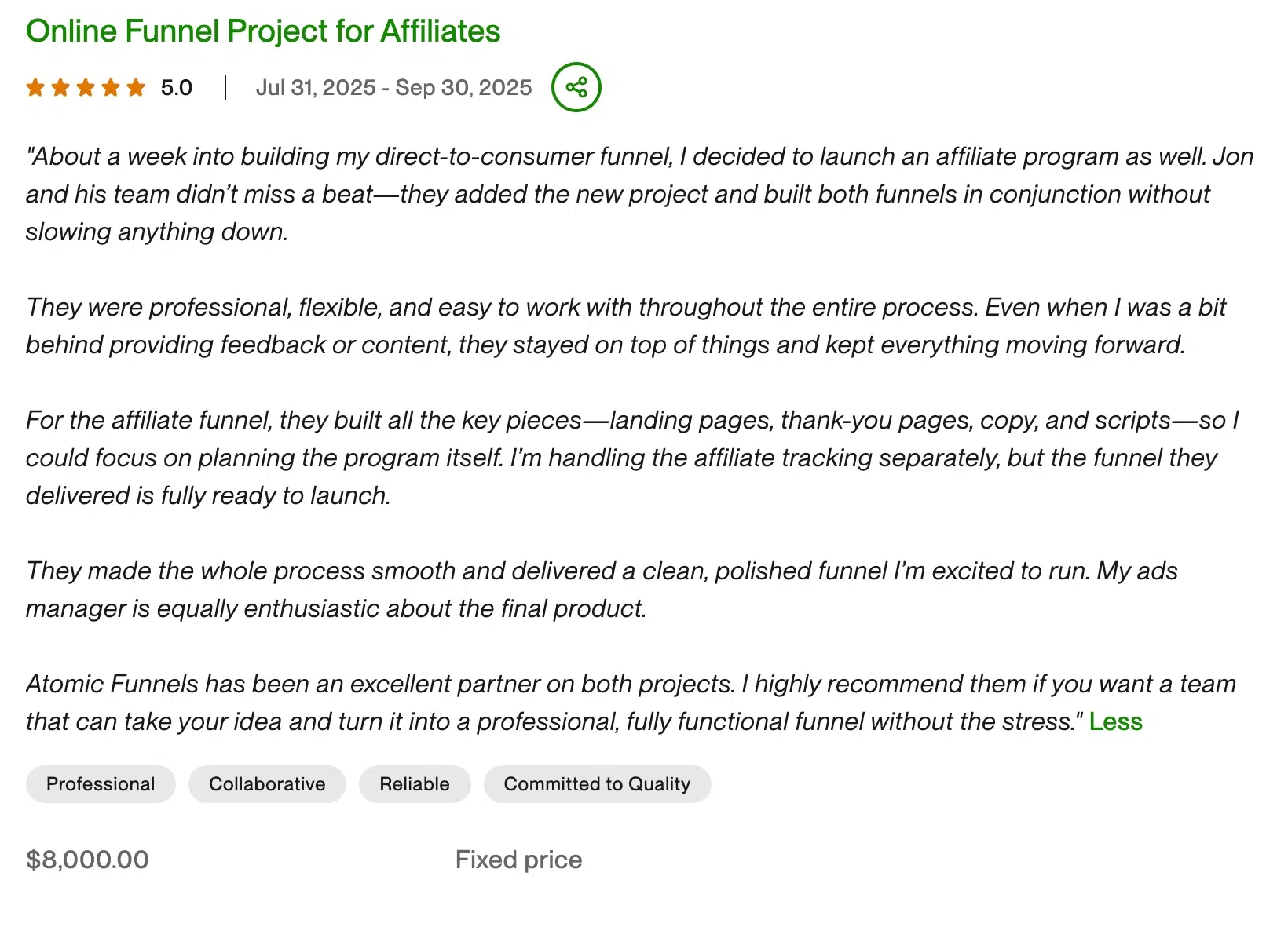Client Testimonial